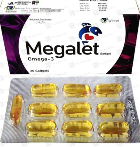 megalet omega 3|Megalet Softgel Capsule 10 .